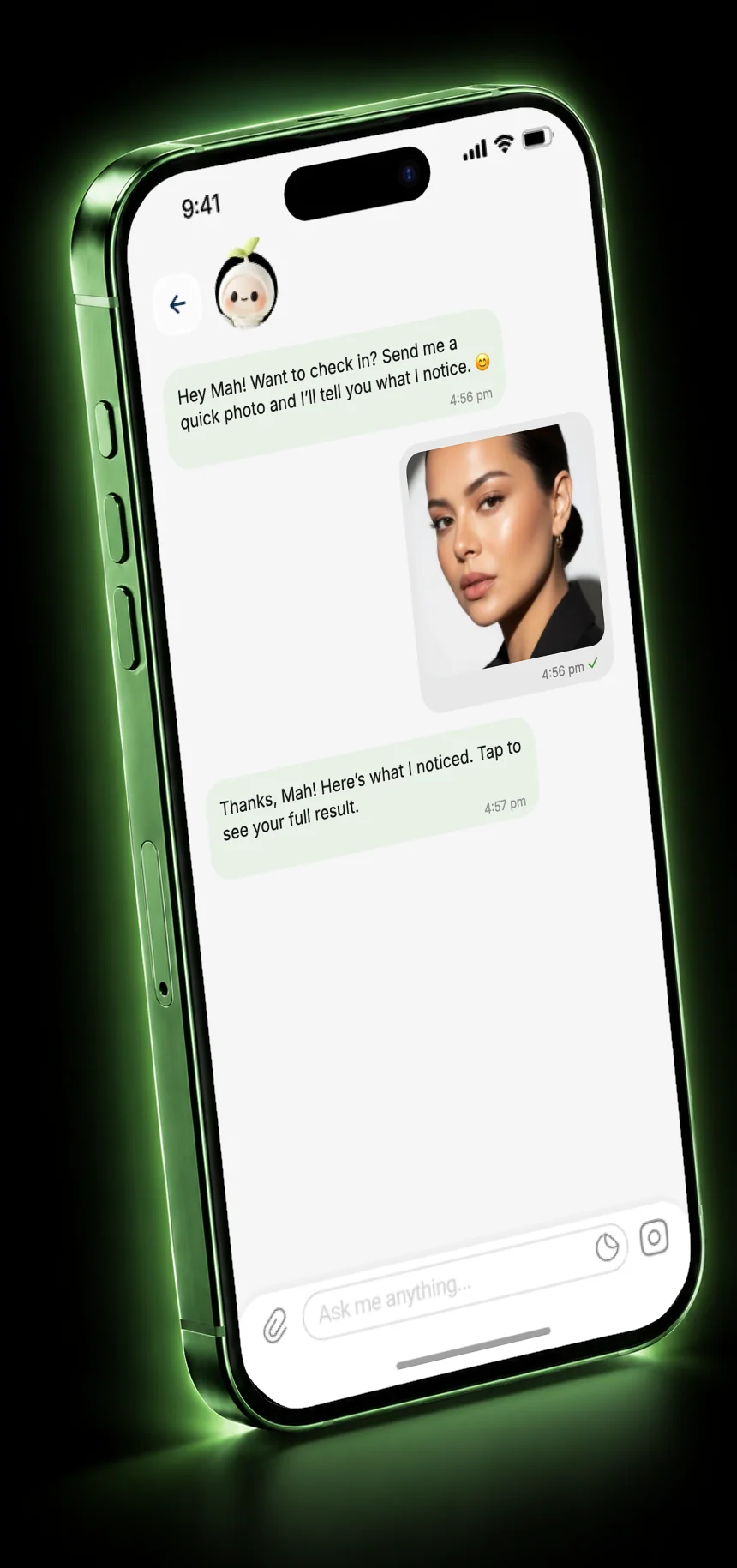 checkapp chat where DiDi asks for a quick photo and says what it noticed